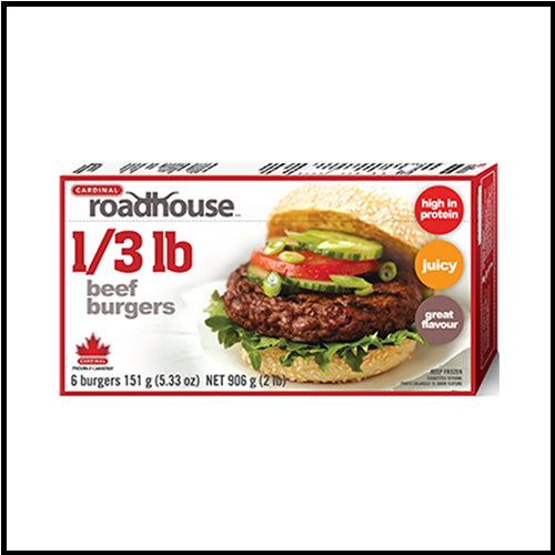 Cardinal Roadhouse Beef Burgers x6 906g