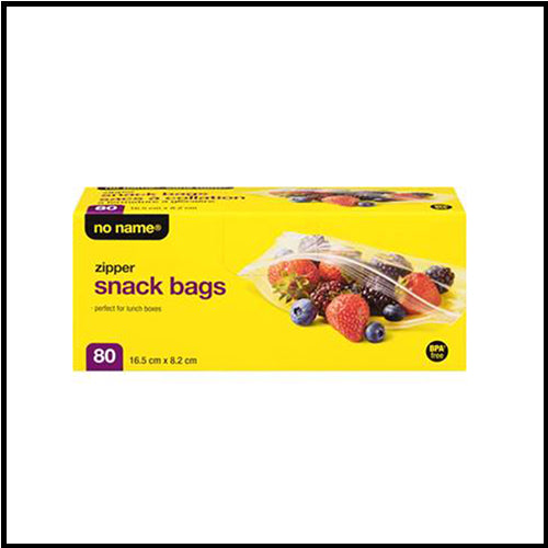 No Name Zipper Snack Bags 80ct