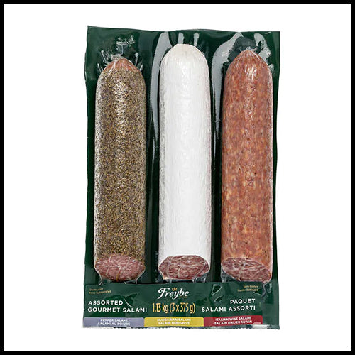 (COSTCO BULK) Freybe Assorted Gourmet Salami 3x375g