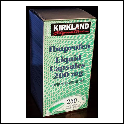 Kirkland Liquid Gel Capsules Ibuprofen 200mg x 250pcs