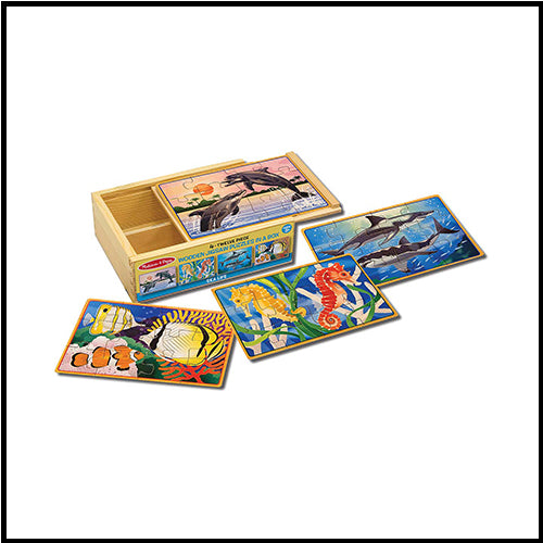 Melissa & Doug Wooden Puzzles In A Box