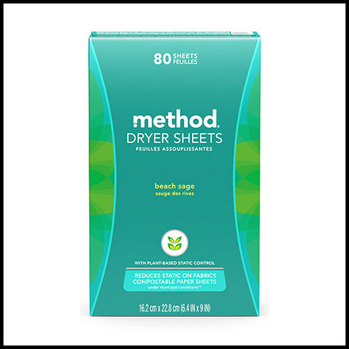 Method Beach Sage Dryer Sheets 80ct