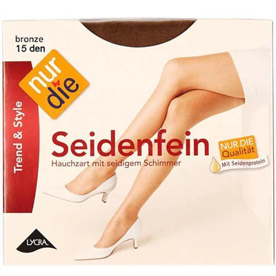 NurDie Seidenfein 15D Bronze Nylons Size Large - 1 pair