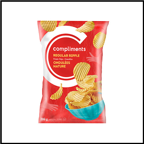 Compliments Regular Ripple Potato Chips 200g