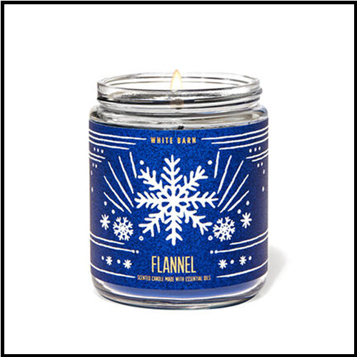 White Barn Single Wick Candle Flannel