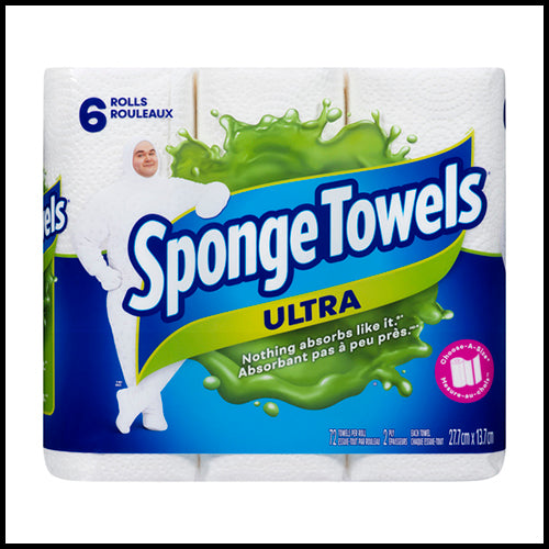 Sponge Towels Ultra Paper Towel 6 rolls