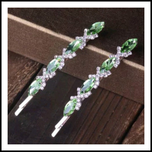 Valentine Light Green Hairclip 1pr